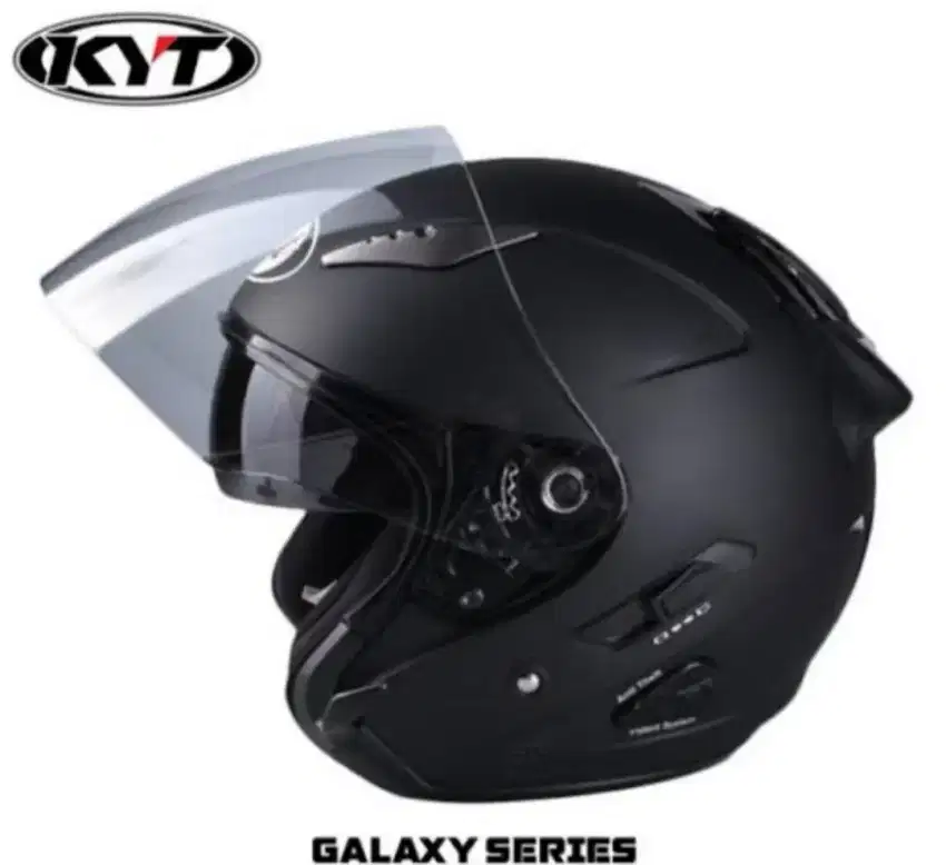 Dijual Helmt KYT Galaxy Flat R double visor Black Doff Edition