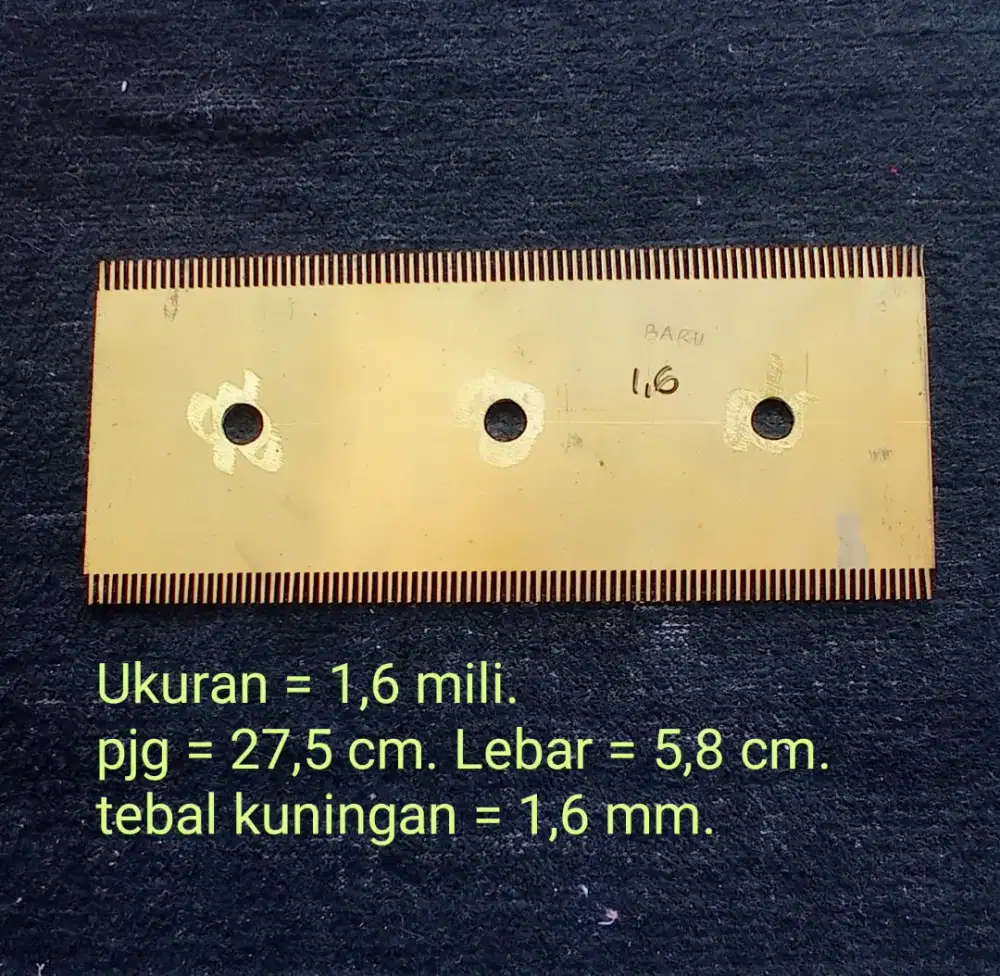 Sisir Mesin Potong Mie Ukuran 1,6 mili.