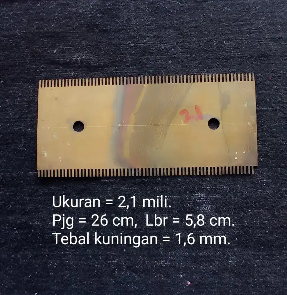 Sisir Mesin Mie Ukuran 2,1 mm.