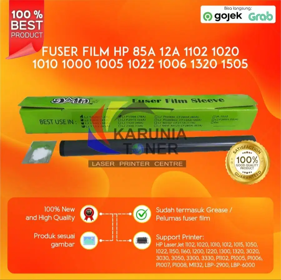 FUSER FILM 12A GRAY For use in Printer LaserJet 1010 1012 Berkualitas