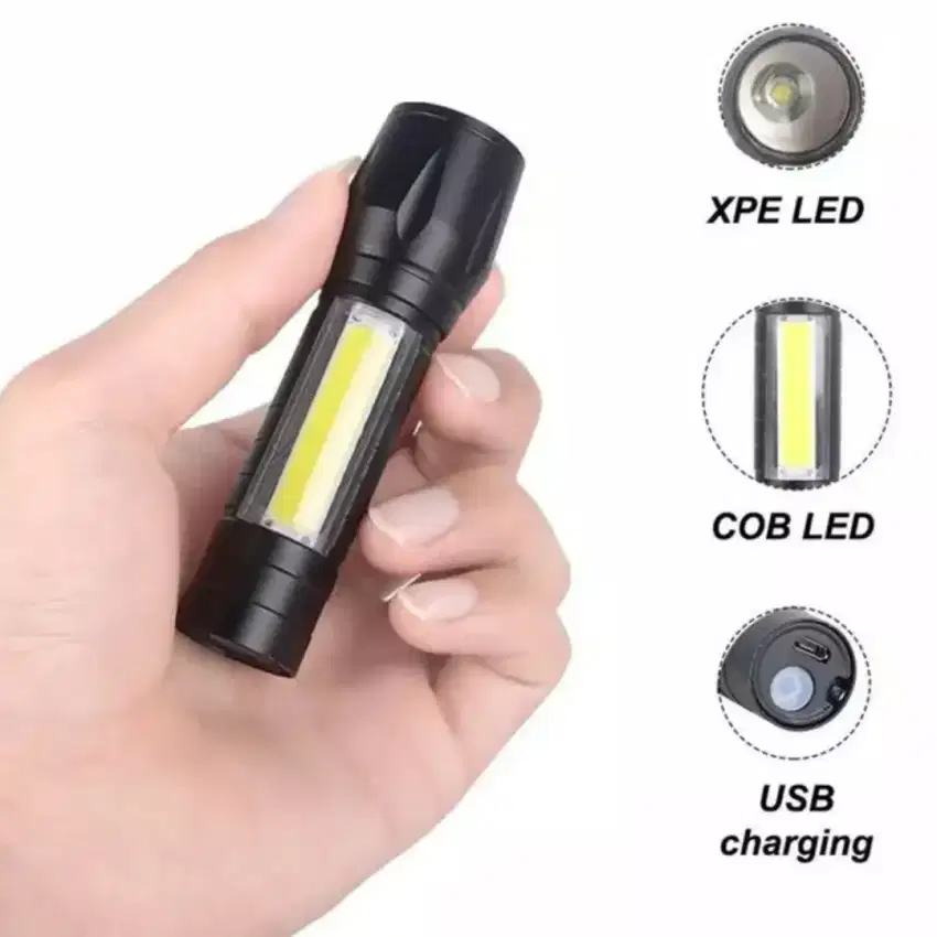 Senter Mini Swat Super Terang 2in1 bisa untuk Ronda dan Lampu Sepeda