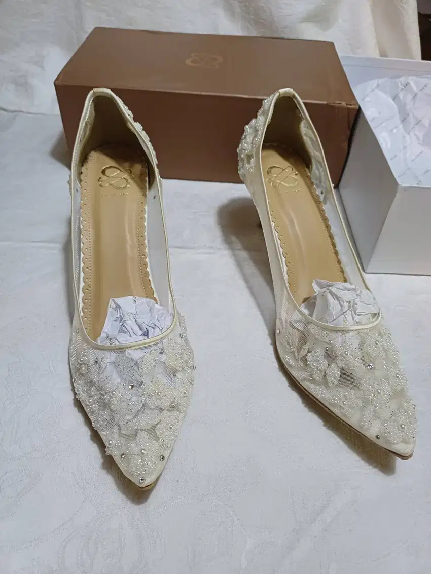 Sepatu Bridal / Wedding / Pesta : Sachlirene Hazel Nude  8 Cm
