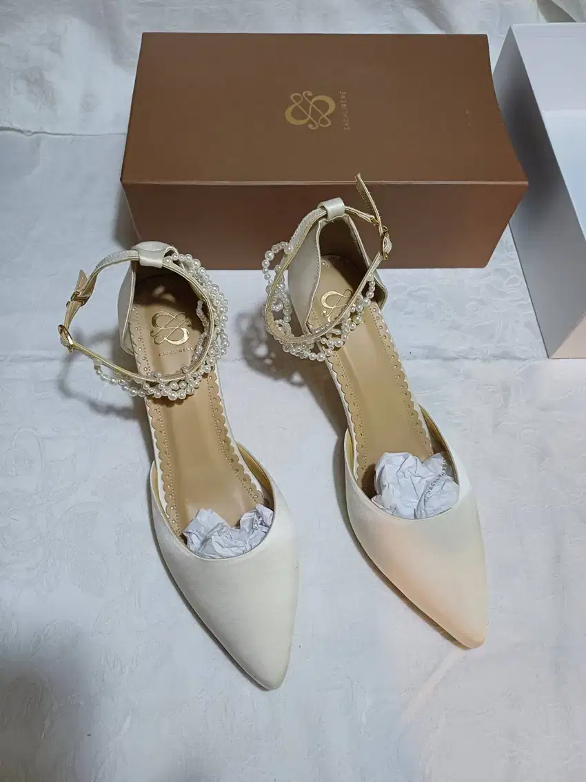 Sepatu Bridal / Wedding / Pesta : Sachlirene  Celestia Nude 7 Cm