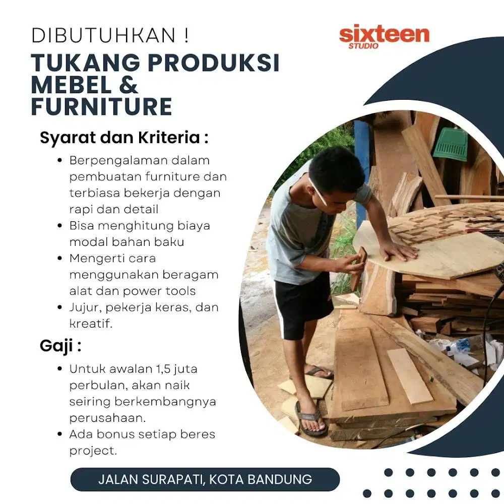 Dibutuhkan Tukang Mebel dan Furniture Yang Ahli - Lowongan - 918450977