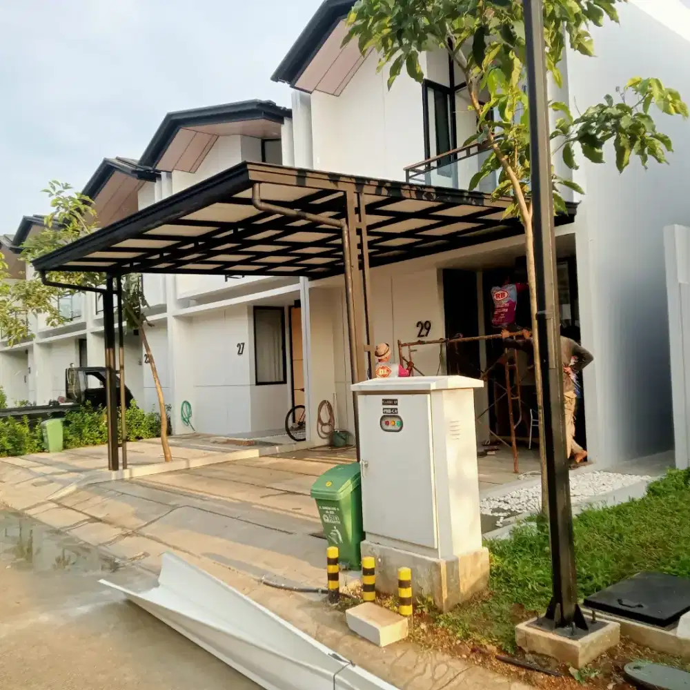 Kanopi besi galpanis satu layar