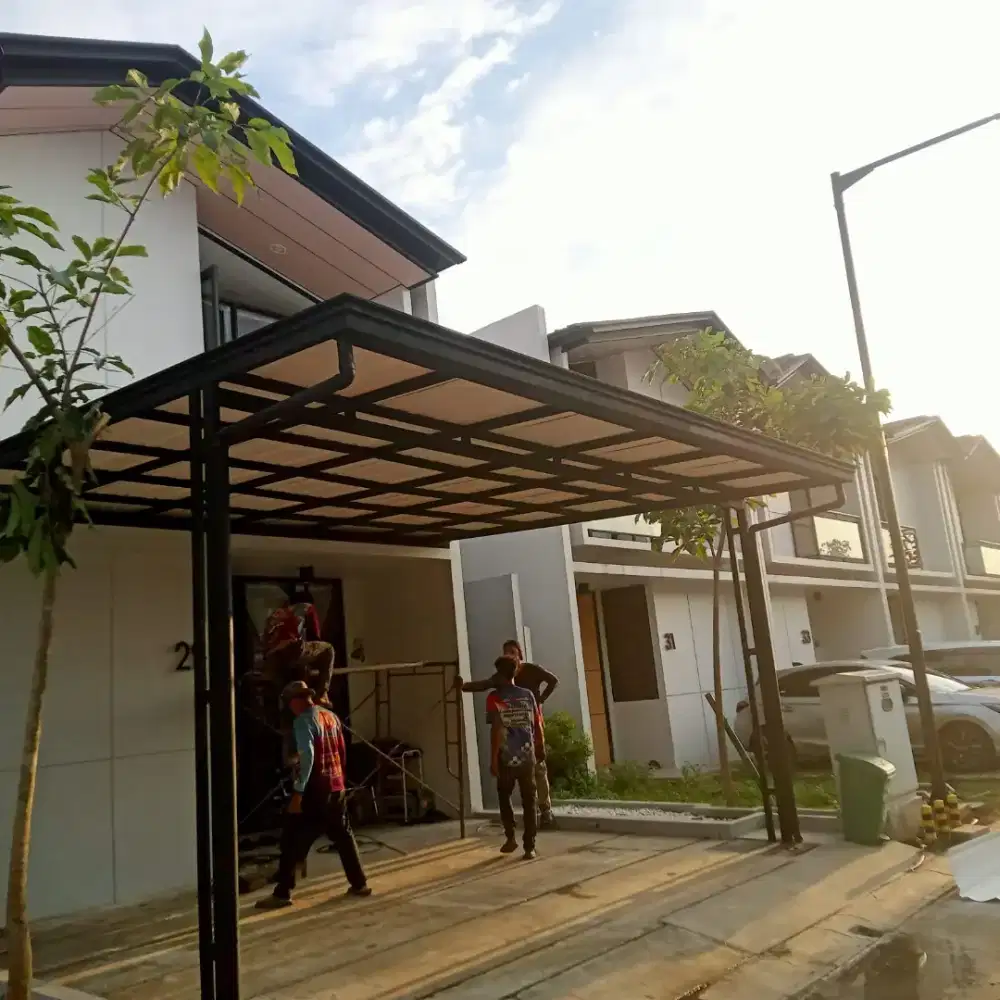 Kanopi besi galpanis satu layar