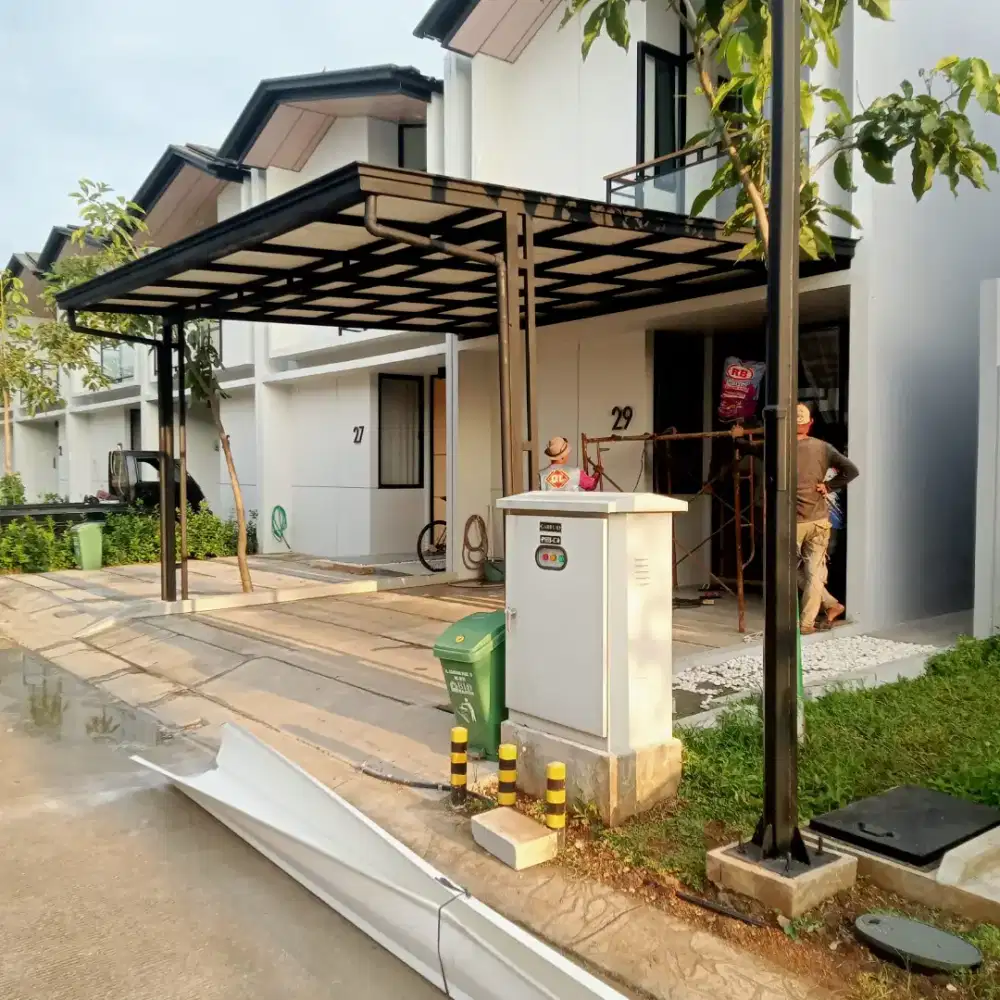 Kanopi besi galpanis satu layar