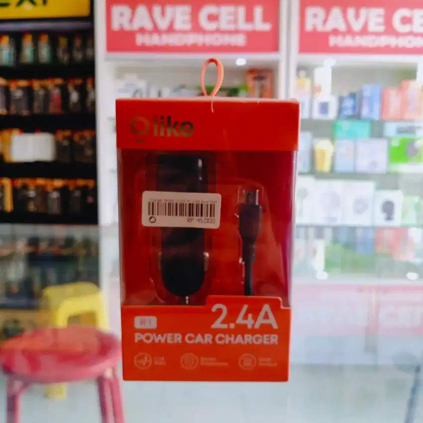 Charger Mobil OLIKE R1 2.4A Dual Port Murah Meriah!!! (RAVE CELL)