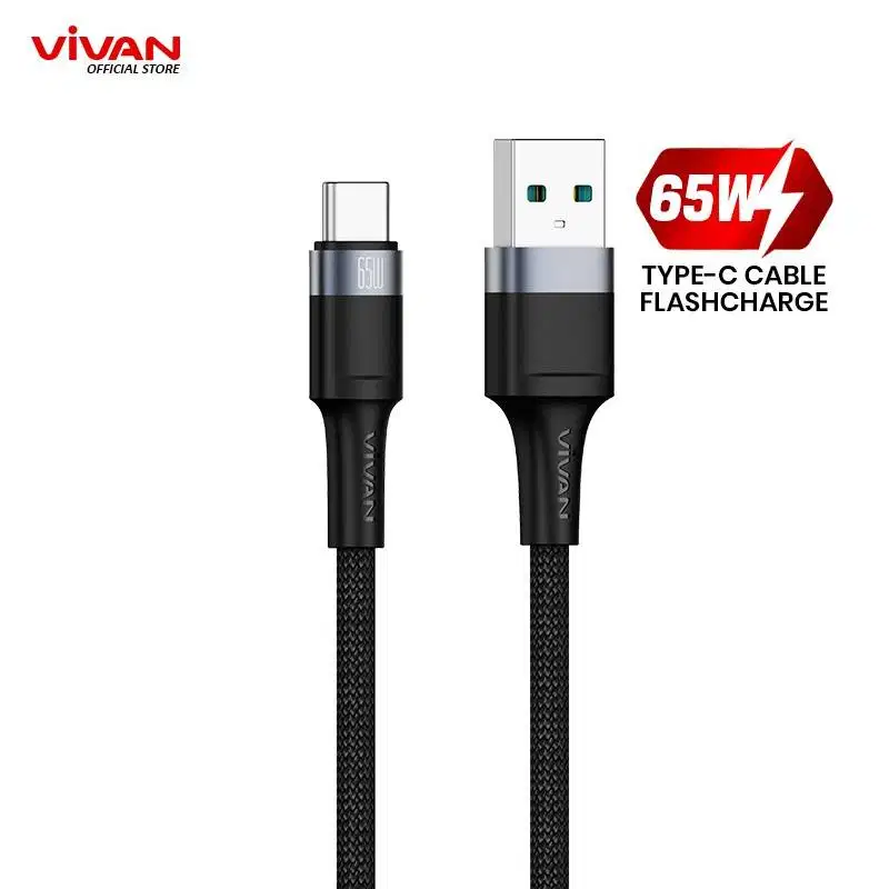 VIVAN Kabel Type C 6.5A Fast Flash Charging 65W QC3.0 100cm VQC100S