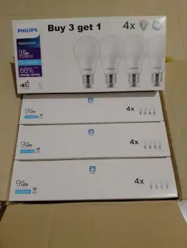 Lampu LED Philips 9 Watt isi 4 pcs