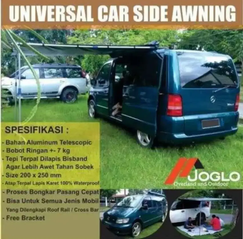 UNIVERSAL CAR SIDE AWNING (TENDA SAMPING MOBIL)