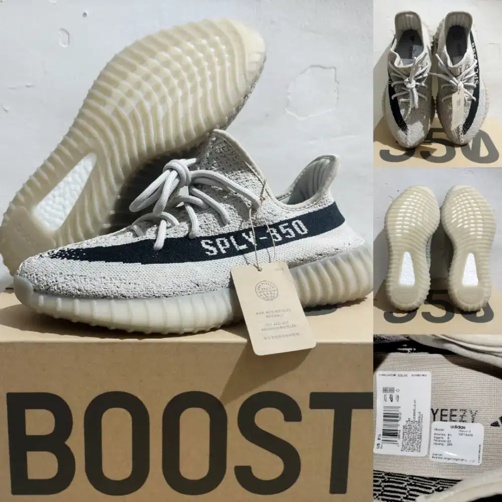 Original Yeezy 350 v2 slate core size 42 baru