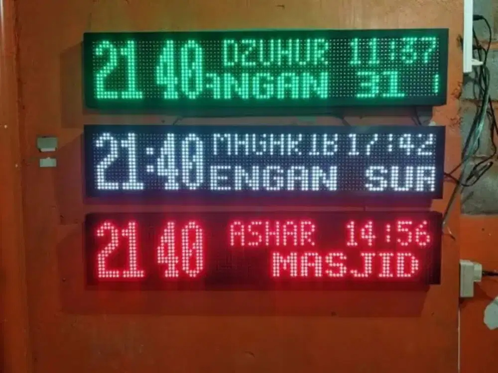 Lampu jadwal sholat untuk Masjid & Musholla