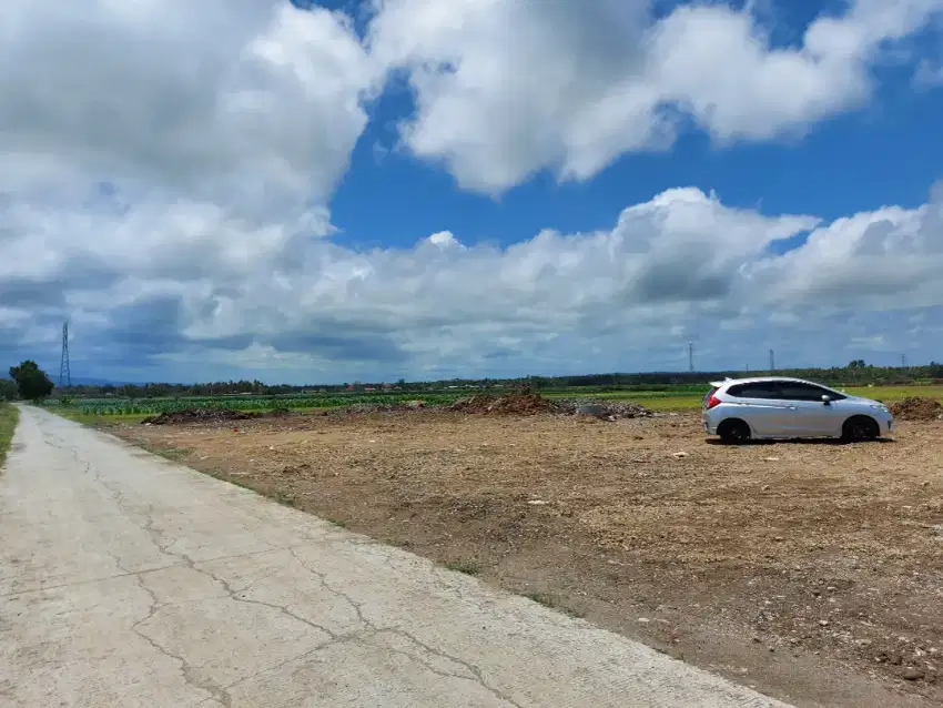 Tanah 1200m2 cocok untuk Resto, View Sawah. Dekat dengan Bandara YIA