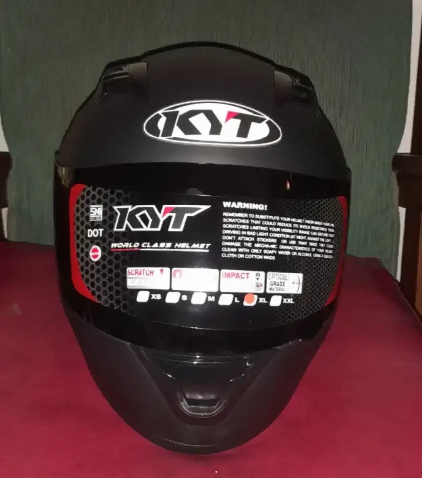 Helm KYT R-10 SOLID BLACK MATT (( NEW )) JUAL CEPAT BARU