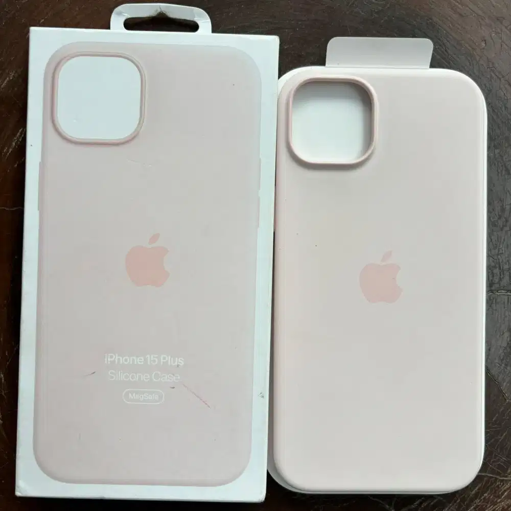 Case HP iPhone 15 Plus Apple Silicone Case Light Pink