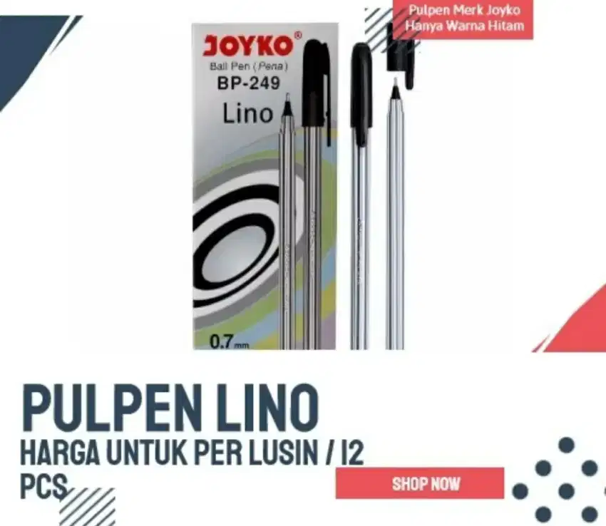 Pen Joyko - Pulpen Joyko Lino 1 Lusin