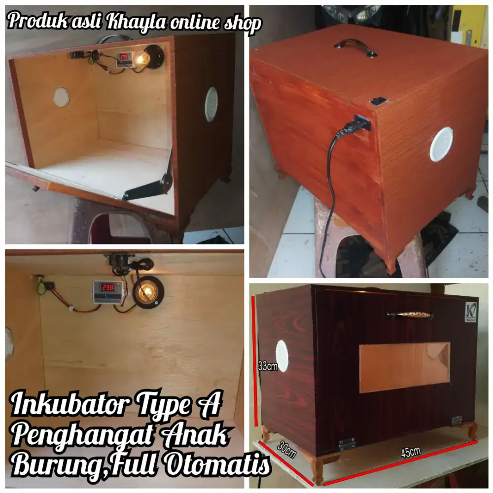 Kotak Inkubator Penghangat anak burung fullotomatis