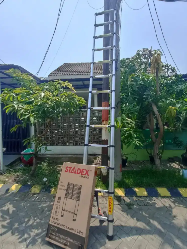 Tangga teleskopik 3.8 meter BONUS SPAREPART