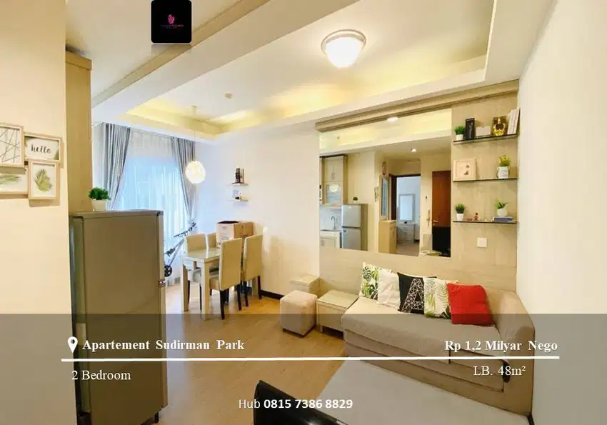 Dijual Apartement Sudirman Park High Floor 2BR Full Furnished