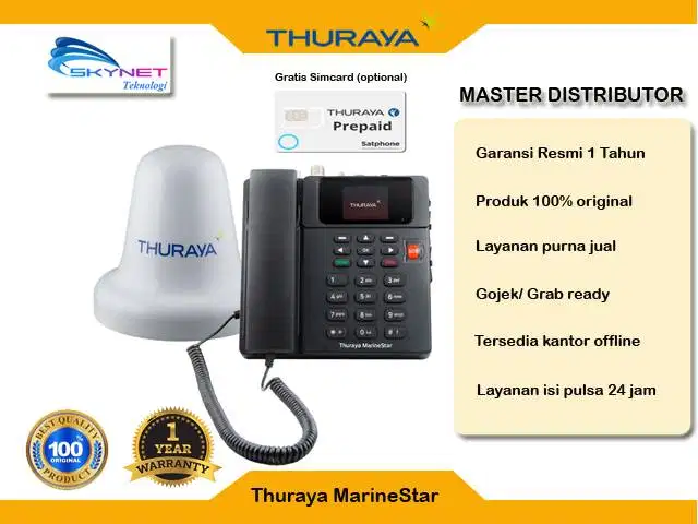 Telepon Satelit Thuraya MarineStar Garansi Resmi
