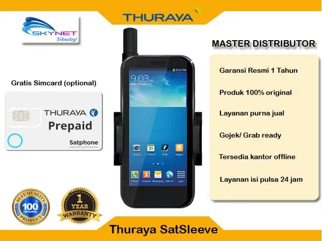Telepon Satelit Thuraya SatSleeve Plus Garansi Resmi