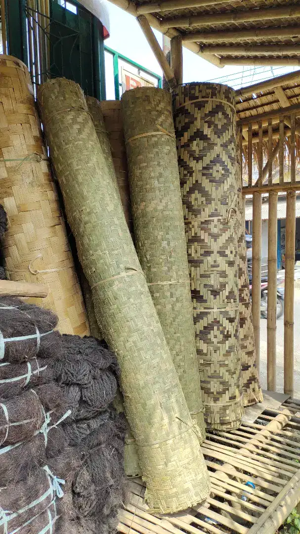 Jual bilik bambu motiv Gedeg motiv