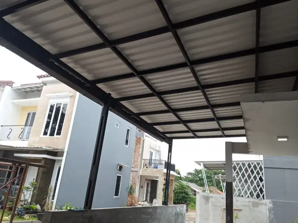 kanopi atap alderon rs/singel layer terpasang