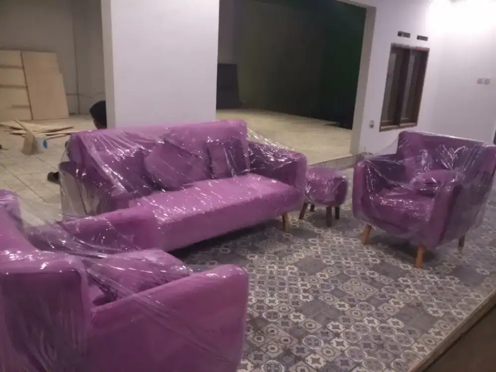 Sofa set 3+2+1 banyak.pilihan warna