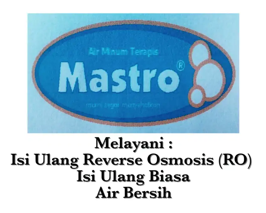 Air Minum Mastro Isi Ulang RO / Isi Ulang Biasa / Air Bersih
