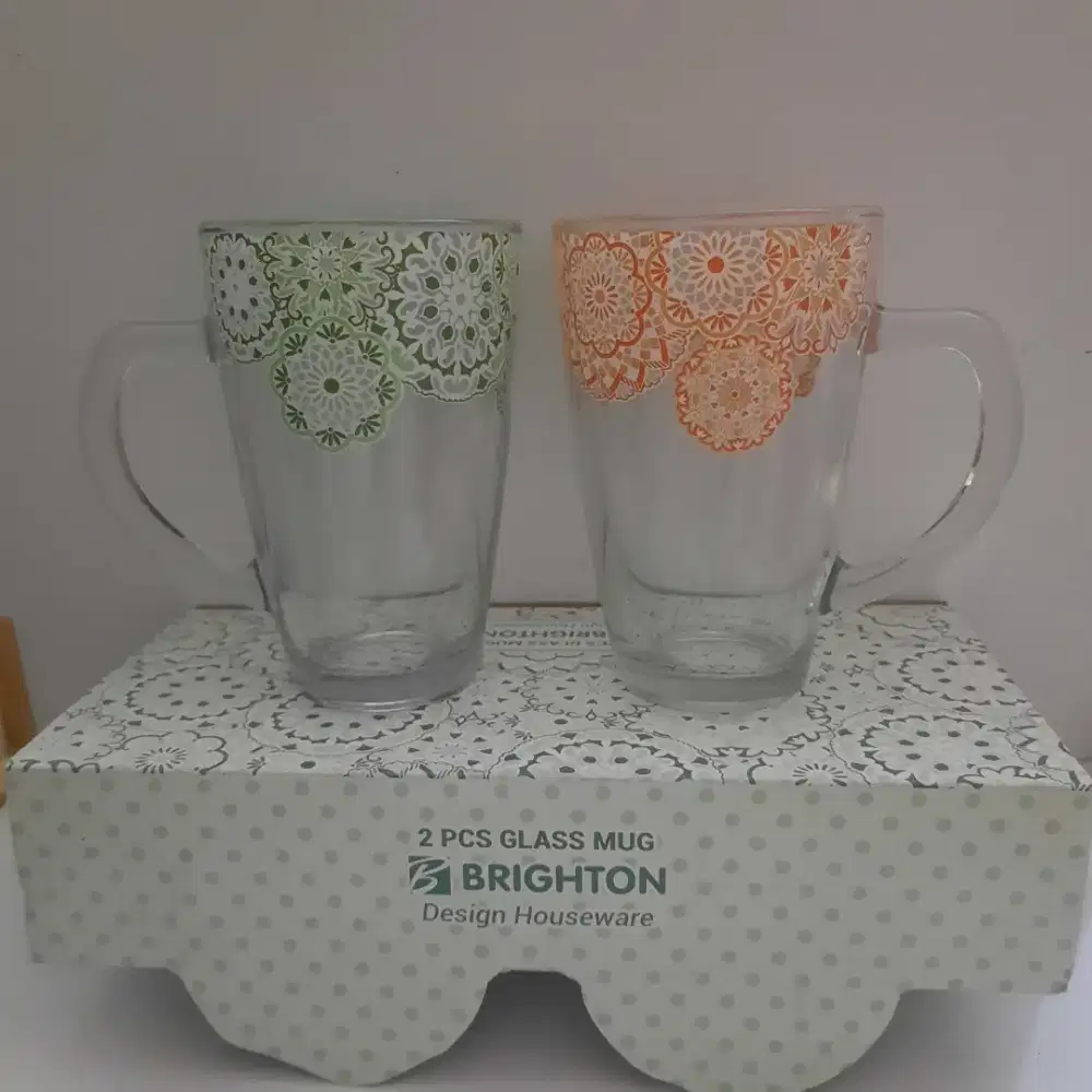 Gelas Brighton/ Glass Mug Set (2 pcs)