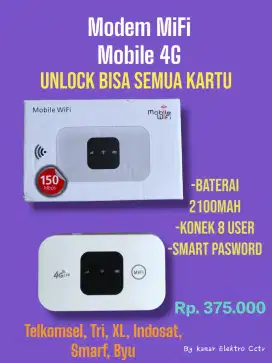 Modem WiFi MiFi Mobile 4G Bisa Semua Kartu Barang Baru