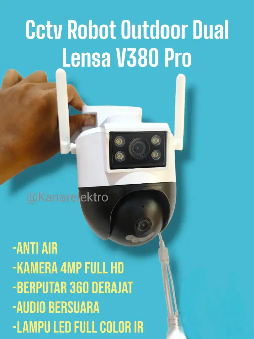 Kamera Cctv Dua Lensa Robot Outdoor V380 Pro 4MP