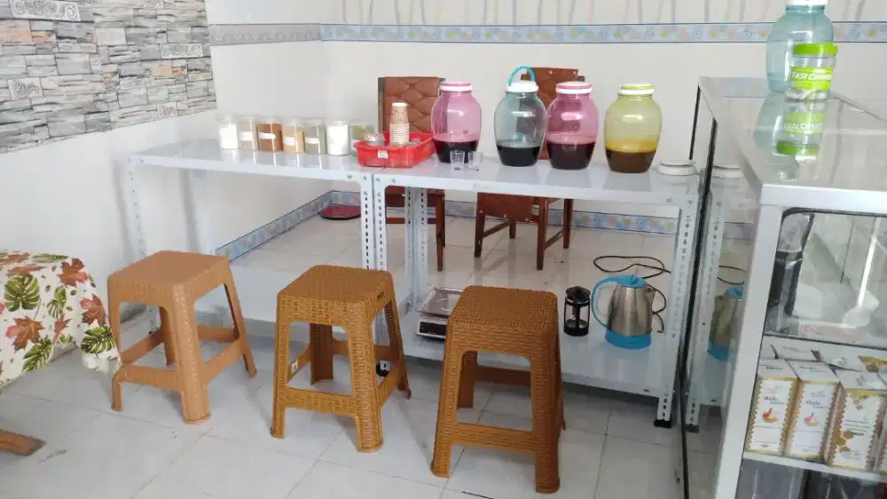 MEJA RAK BESI SIKU UKURAN 100 X 40 X 75 CM