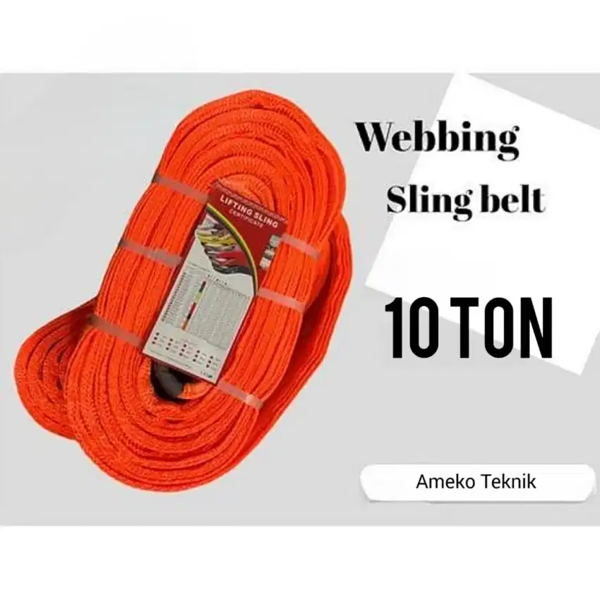 Webbing Sling Belt 10 TON / 6 meter, 8 meter, 10 meter, 12 meter