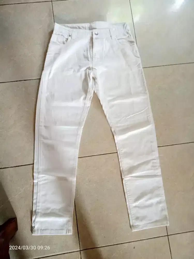Bahan semi jeans tebal size 29