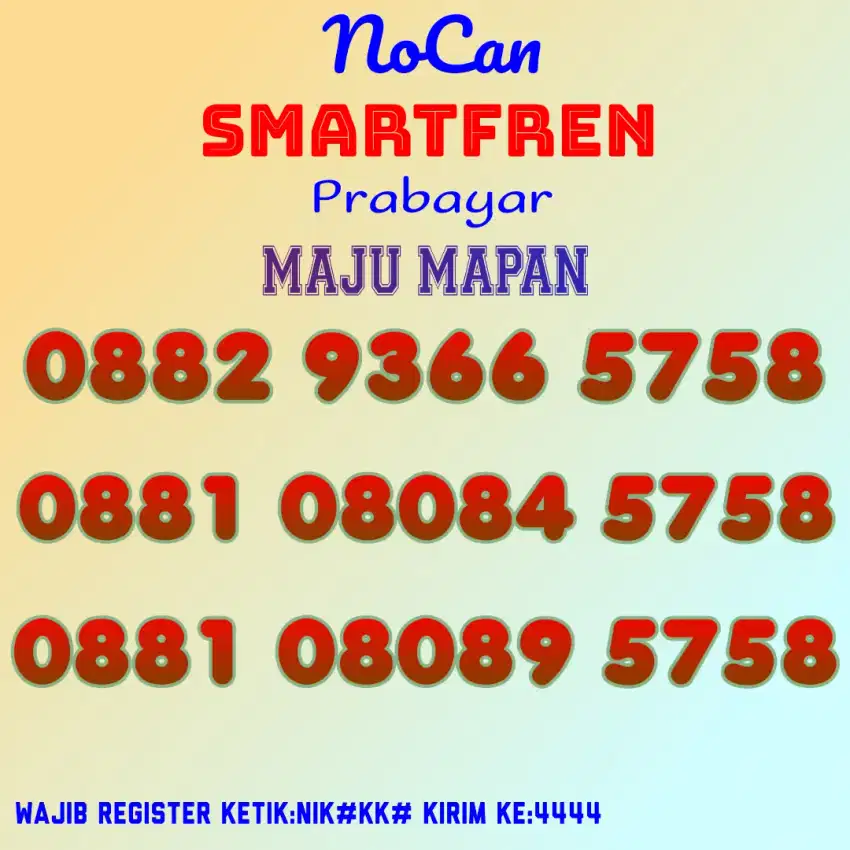 Perdana Smartfren Nomor Cantik Prabayar - Maju Mapan