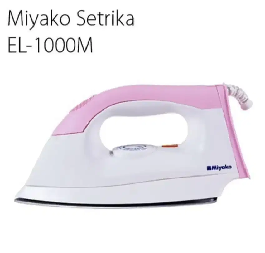 Setrika Listrik Miyako El - 1000 M, Ori, Warna Ungu/Putih