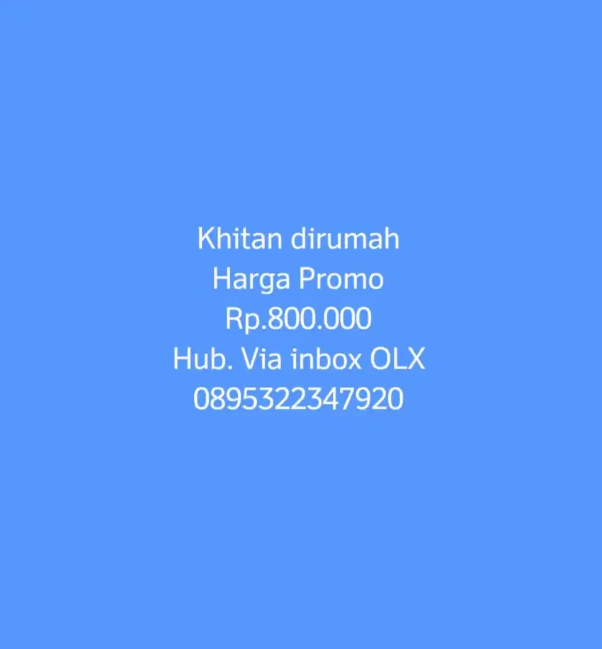 Promo Kuota Terbatas (sunat)