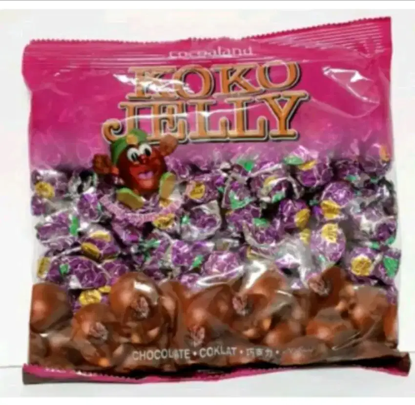 Koko jelly coklat kismis  & kacang 320gram malaysia