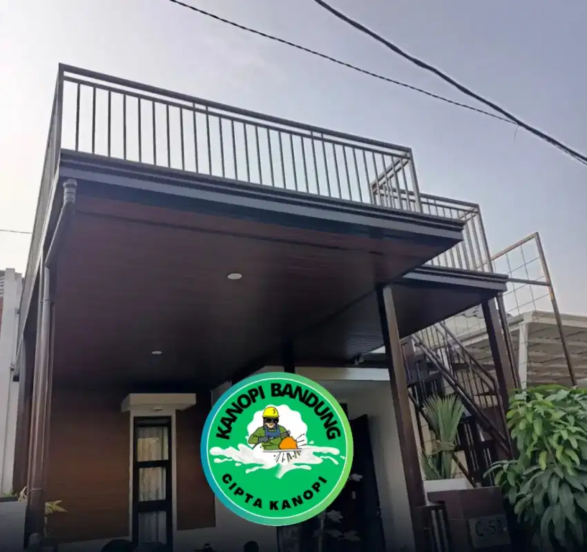 Kanopi balkon dak plat mezzanine & canopy alderon plafon pvc minimalis