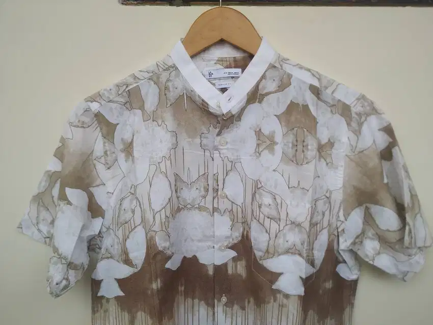 Kemeja Koko Printing Lengan Pendek Larusso Size M