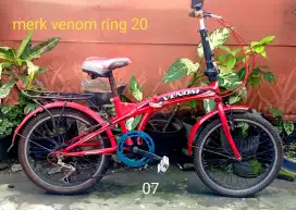 Sepeda lipat merk Venom ring 20 siap pakai