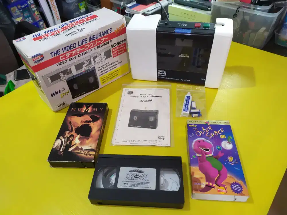 CLEANER VIDEO TAPE VHS & REWINDER DAIYO VC-9099 JAPAN NEW OLD STOCK