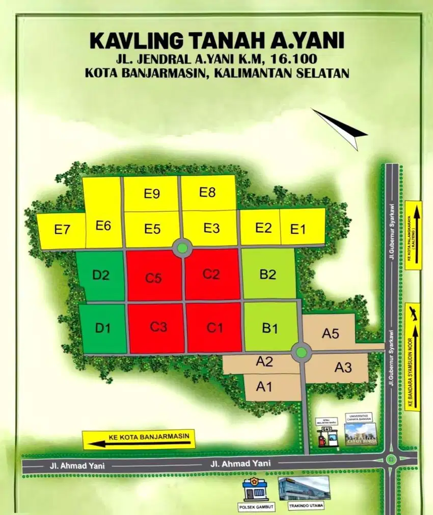 Dijual Tanah Kapling Jl Ahmad Yani Banjarmasin