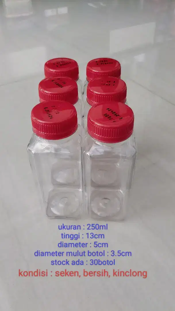 Botol Plastik 250ml  (seken)  Bandung