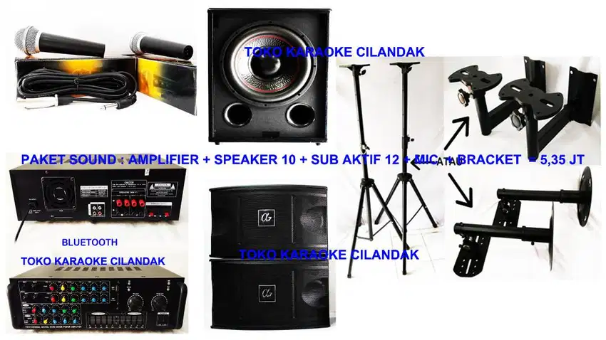 paket sound lengkap subwoofer 12