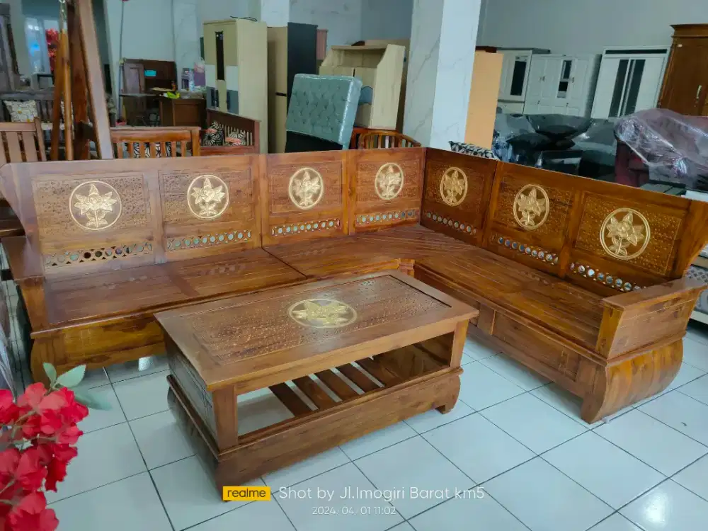 Ready - Kursi Sudut Domini Jati Jepara