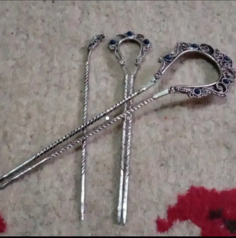 Tusuk Konde Silver Antik Satu Set