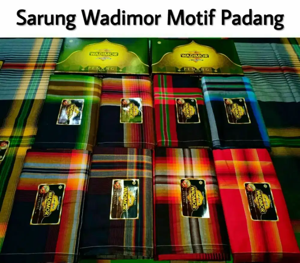 Grosir sarung wadimor Motif Padang terbaru per Dus besar  isi 10 biji